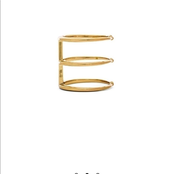 Luv AJ The Triple Spear Bangle Ring in Antique Gold - Picture 2 of 7